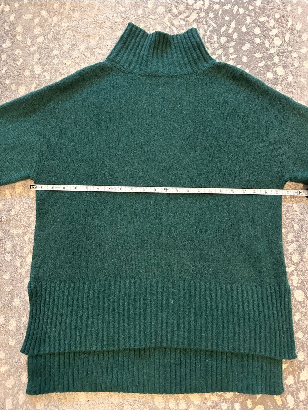 & other stories oversized wool blend sweater, pine green, s - Picture 6 of 9